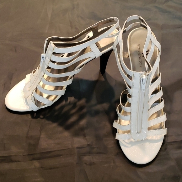 Worthington Gladiator 4" Heels sz8 White VGC - Picture 1 of 11
